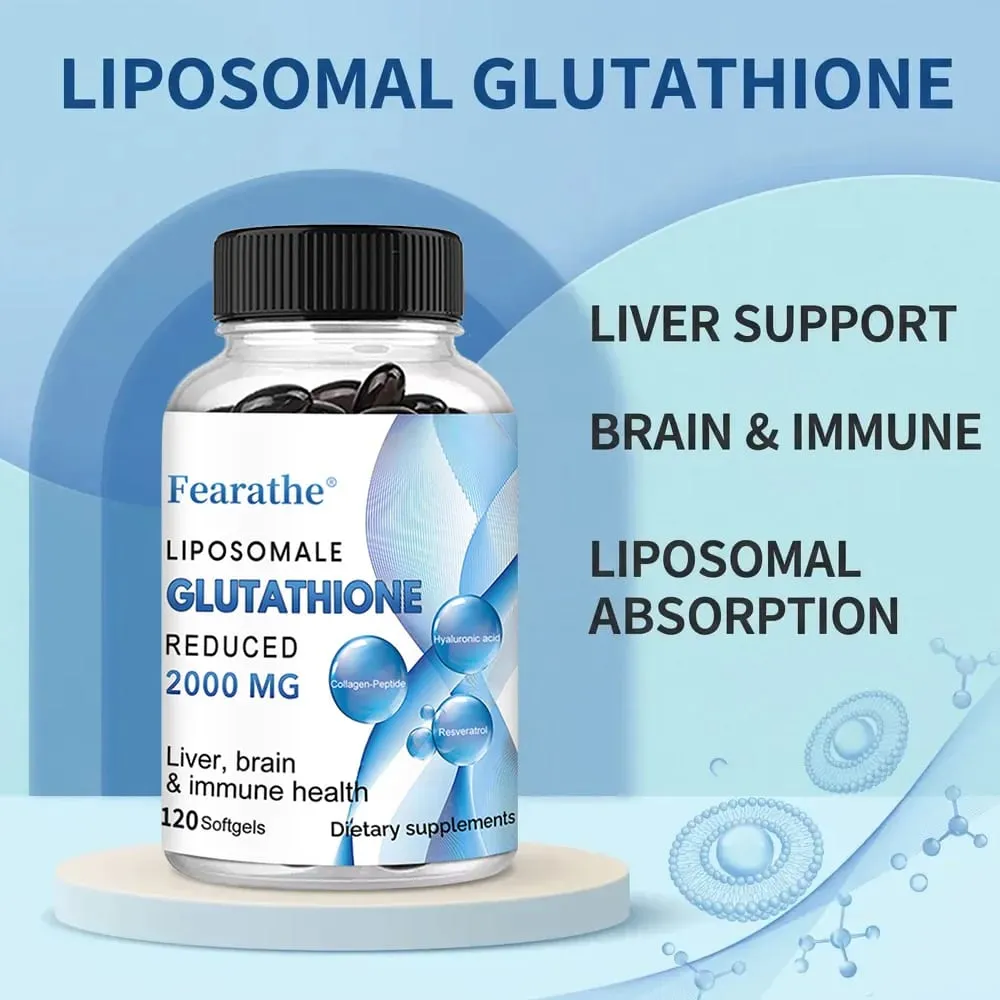 Liposomal Glutathione Capsules Antioxidant Skin Health Supplement Healthy Skin Care Hair Nails Immune Support