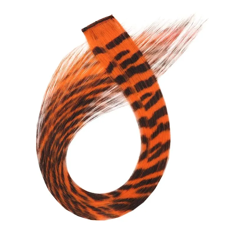 18 inch synthetic feather colored hair extensions with color integrated hair clips and wigs suitable for women's party outfits