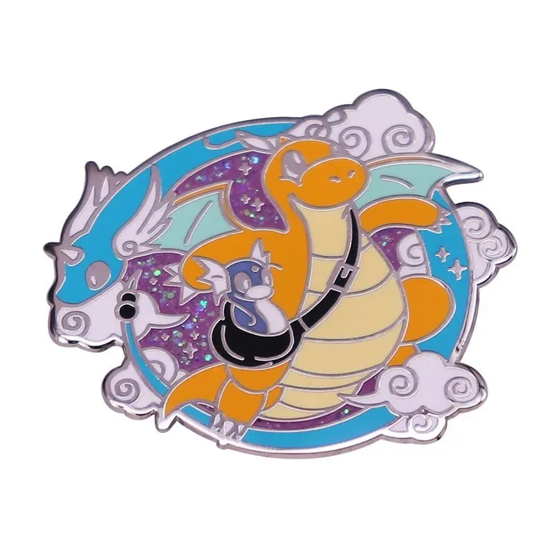 Anime pokemon charmander esmalte pinos coletar kawaii dinossauro metal dos desenhos animados broche mochila chapéu saco colar lapela emblemas