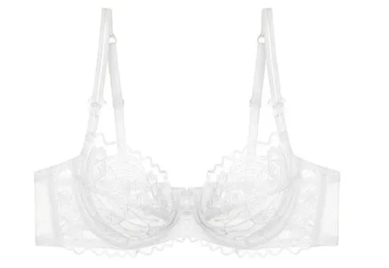 Everyday Lace Lingerie Ultra-thin Breathable Upper Support Anti-sag No Sponge Transparent Bra Set ladies Basic Underwear S-XL — image 16