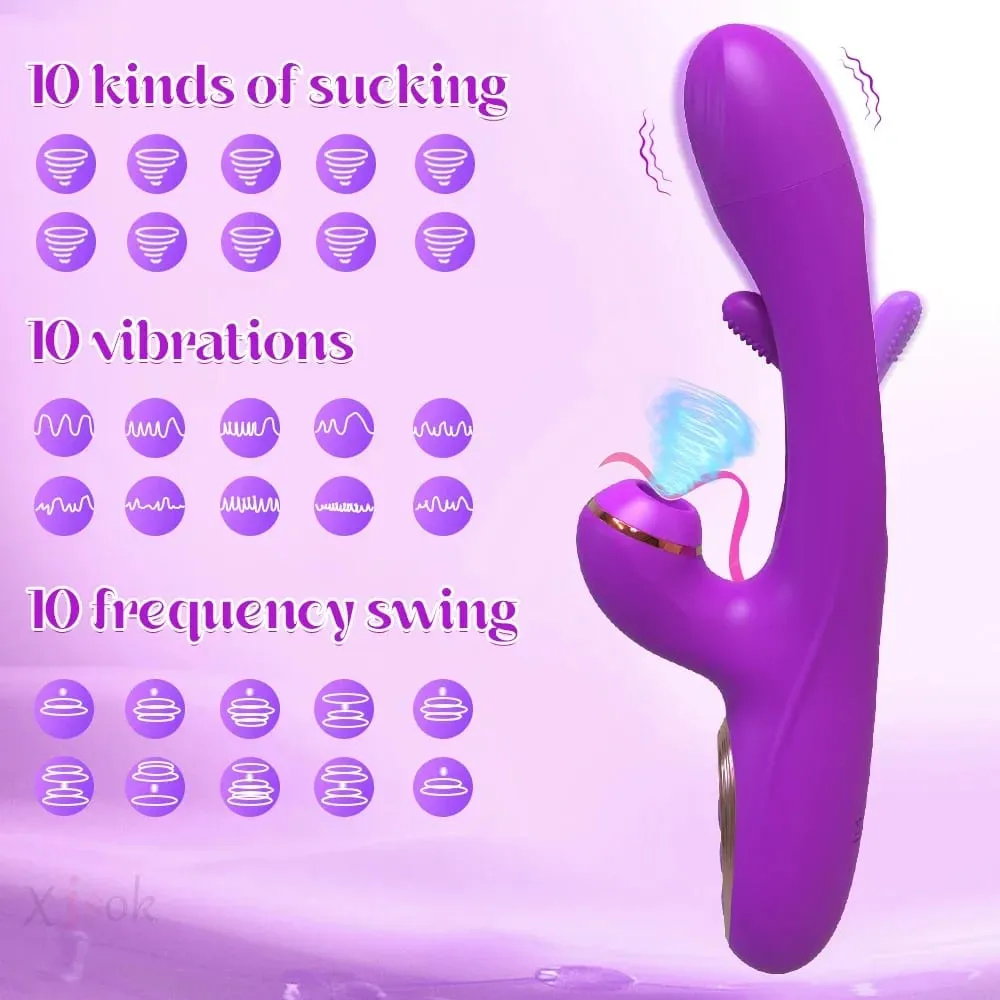 Sucking Flapping Vibrator for Women Clitoris G Spot Stimulator Dildo Tapping Vagina Massager Vibrating Adult Female Sex Toys 18+ — image 4