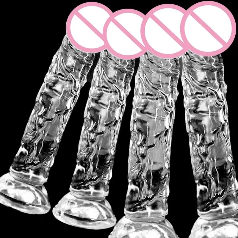 Transparent Soft Jelly Dildos Strong Suction Cup Female Anal Masturbator Clitoral Stimulator Big Dick Lesbian Women Sex Toys 18+ — image 1