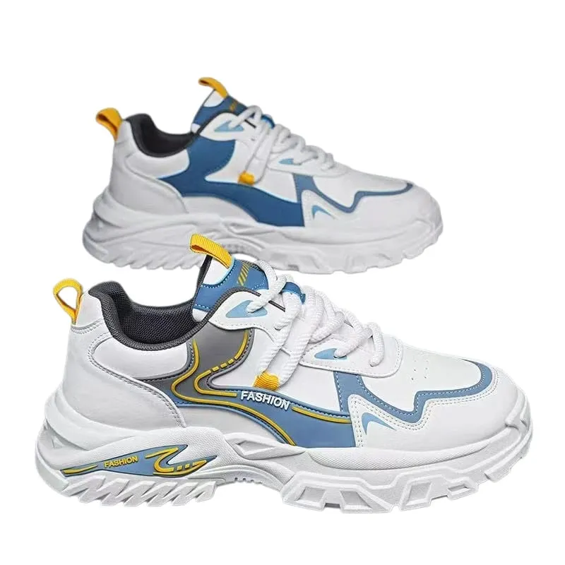 Men Sports Running Shoes Casual Breathable Mesh Outdoor Walking Sneakers Black White Blue Lightweight Shock Absorption Free — image 6