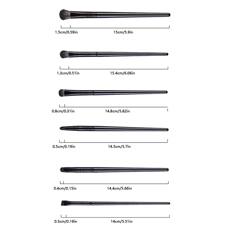 New 6PCS Eyes Makeup Brushes Set Professional Soft Contouring Eyeshadow Eyeliner Eyebrow Brush Women Facial Beauty Cosmetic Tool — image 6