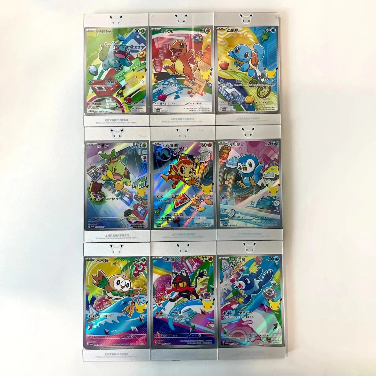 Hot 100% อย่างเป็นทางการ Pokemon 30th Anniversary Box Set จีนตัวย่อ PTCG Gem Pack Original Partners การ์ดภาพประกอบพิเศษ — image 2
