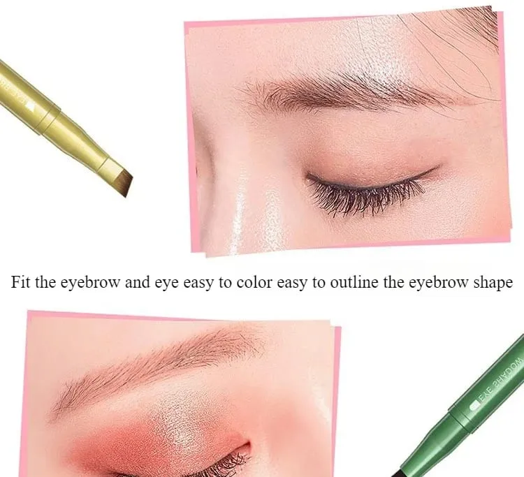 Detachable 4-in-1 Makeup Brush Set Soft Bristles & Sponge Applicator for Lips and Eyeshadow Portable with ABS Handle — image 2