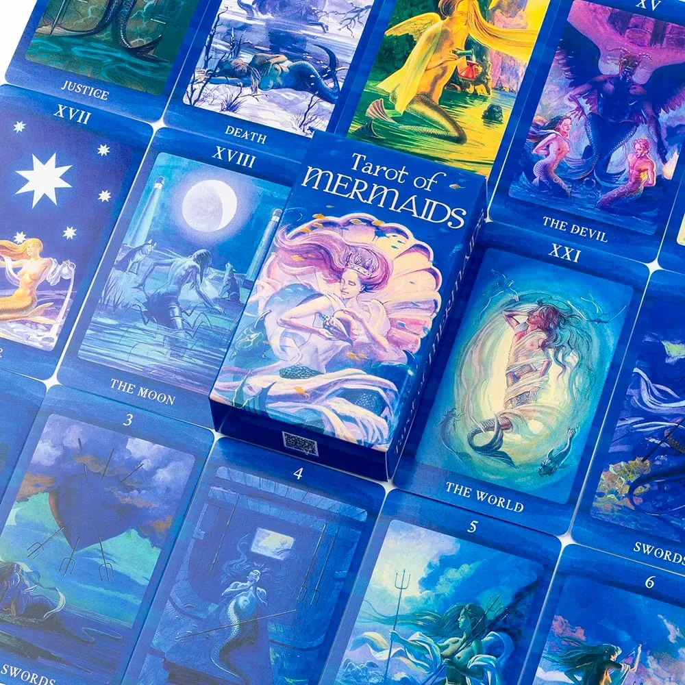 Tarot of Mermaids 78-Card Deck for Board Games - Beautiful Sensual Creatures Ambiguous Charm Compact Size 10.3x6cm — image 6