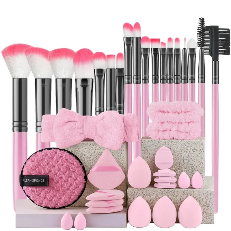 18PCS Women's Makeup Brushes Set - Eye Shadow Foundation Blush Cosmetic Brushes Soft Make up Tools with Storage Bag