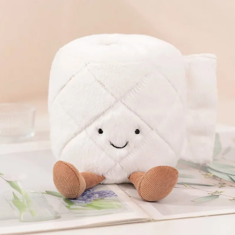 Kawaii Toilet Plush Humanoid Toy Stuffed Poop Roll Paper Plushie Smiling with Legs Prop Decor Gift — image 10