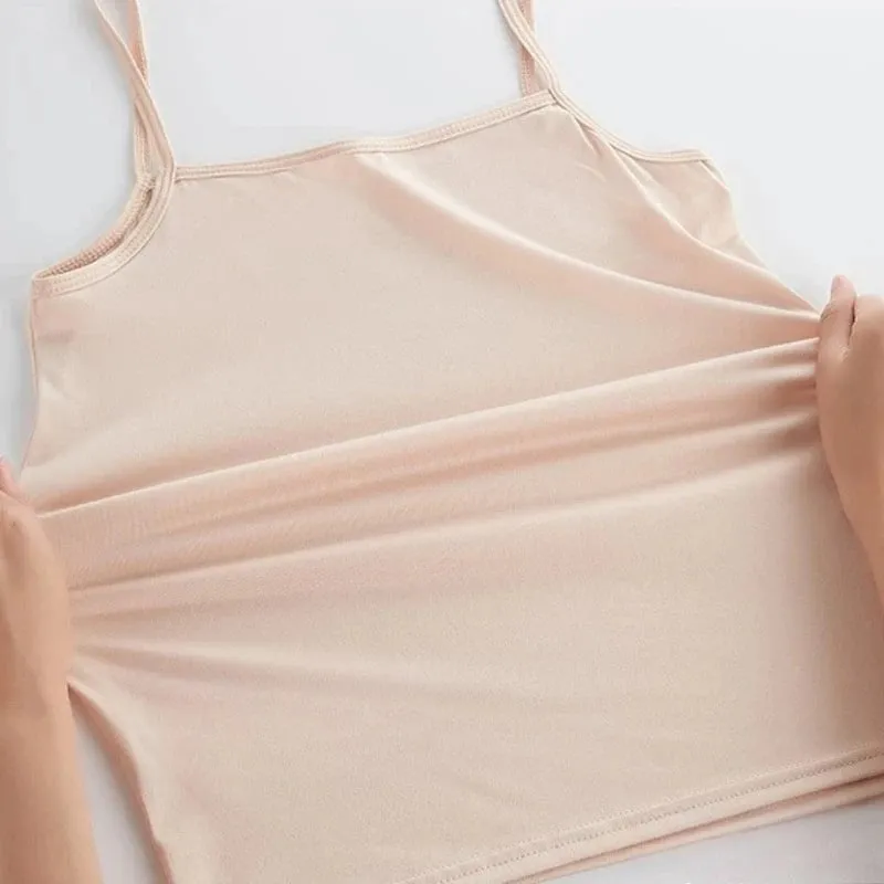 สีทึบแขนกุด Camisole เสื้อกั๊ก Casual Basic Slim Tank Top ทั้งหมดทุกวันผู้หญิงฤดูร้อนแฟชั่น Streetwear Tops ชุดชั้นใน