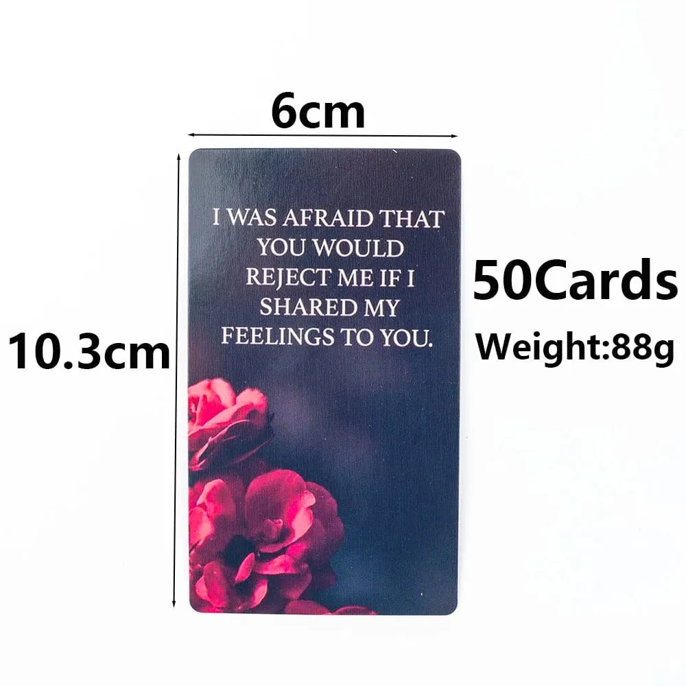 Dark Confession Twin Flame Oracle Cards 50Pcs Love Keywords & Messages Deck for Self-Reflection And Guidance — image 5