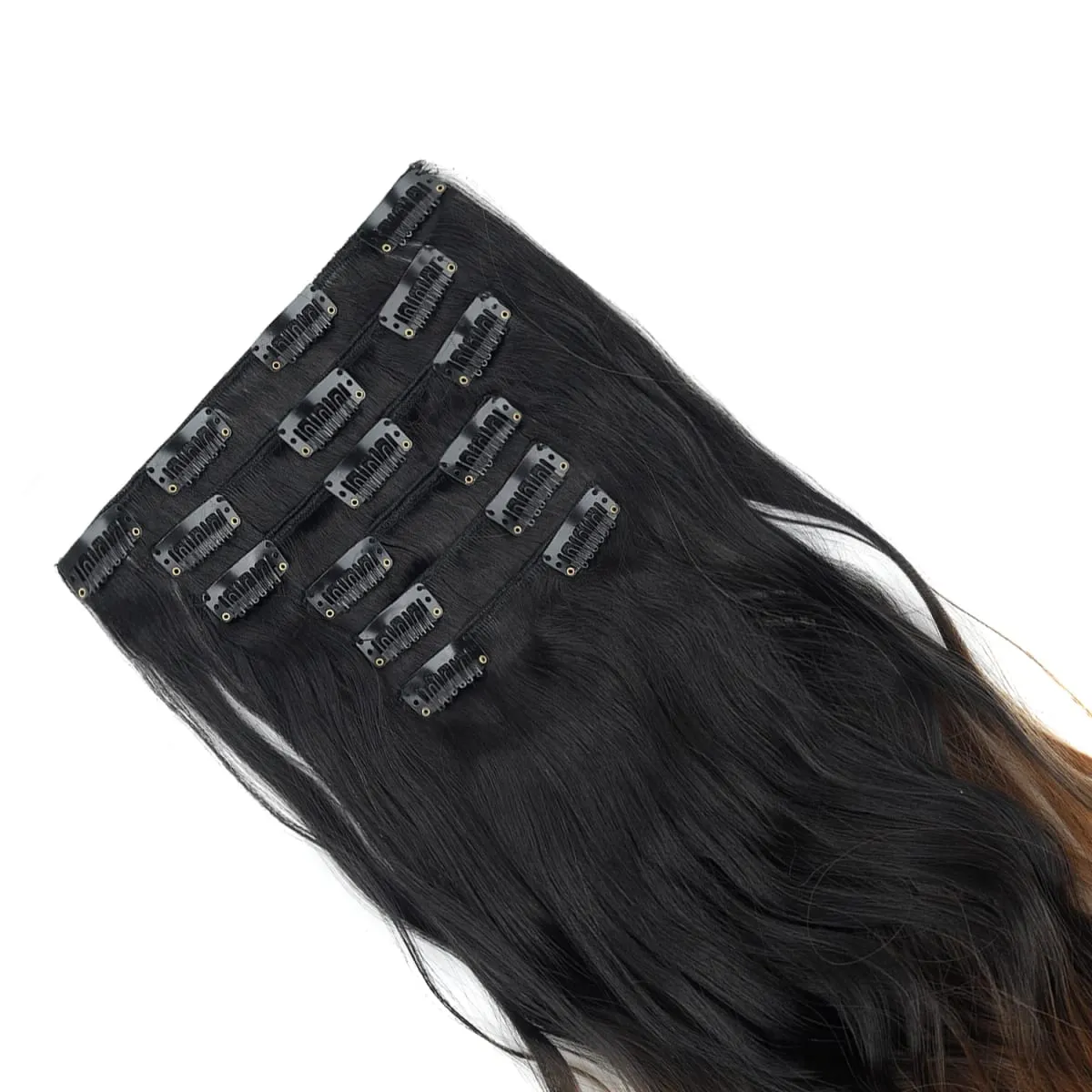 Clip In Hair Extensions 6pcs Full Head Long Wavy Curly Hairpieces Colorfull Synthetic Hair for Women’s Daily & Party Styling