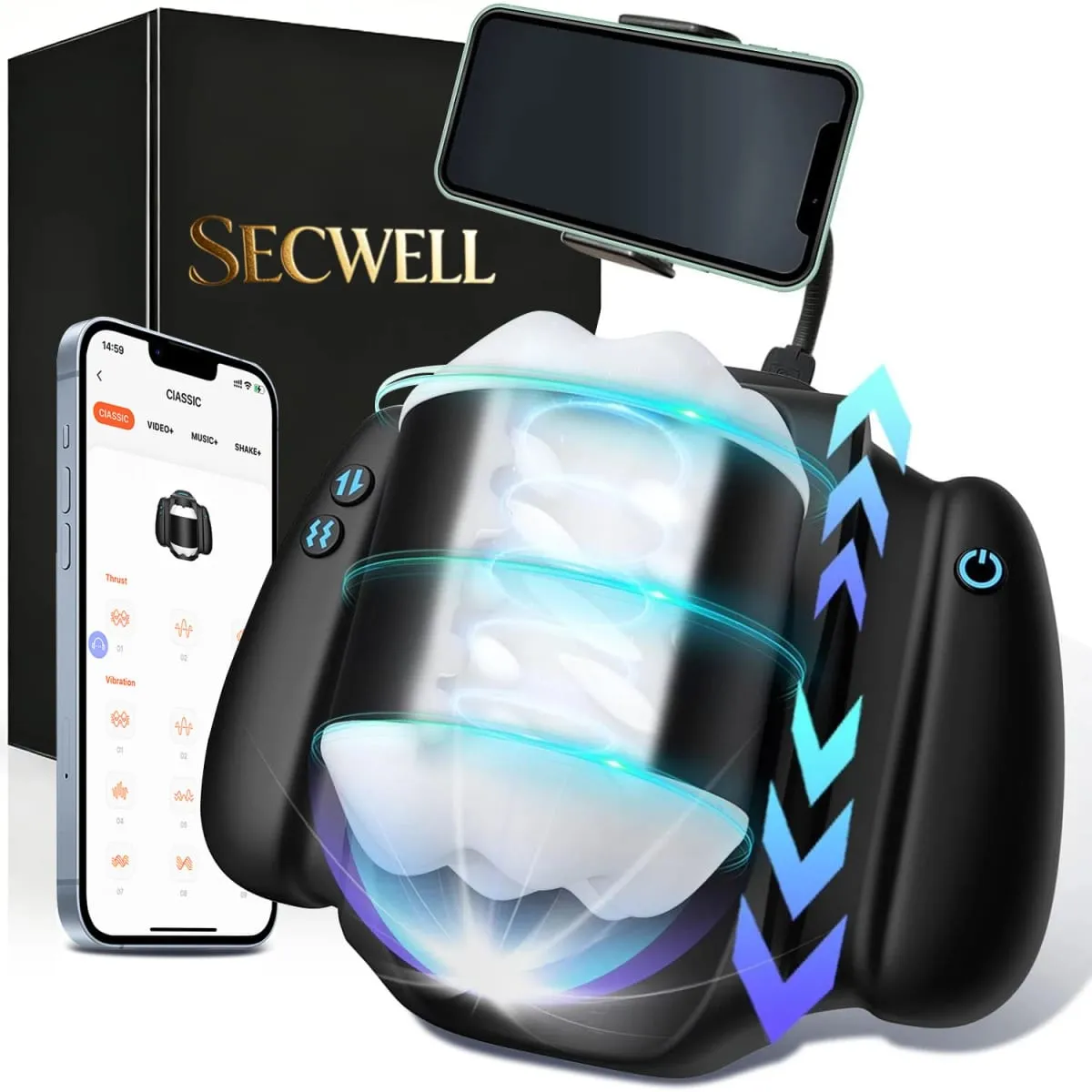 Automatic Telescopic Vibrating Male Handle Masturbator Cup Penile Stimulator Vaginal Pocket Pussy Adult Sex Machine for Men — image 1