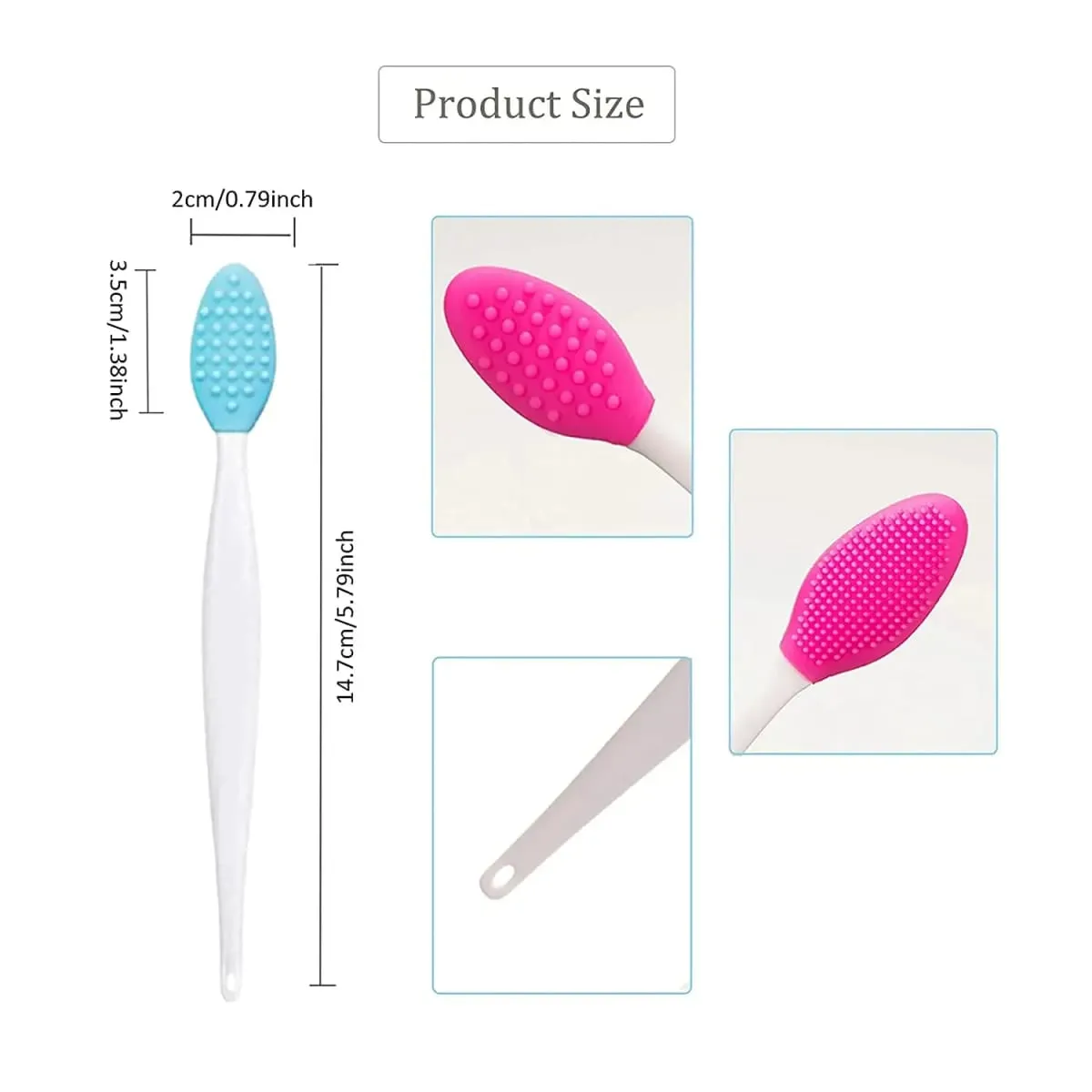 Wholesale 4pcs New Fashion Design Nose Double-Sided Tool Silicone Lip Scrub Exfoliator Brush make up brushes makeup brush set