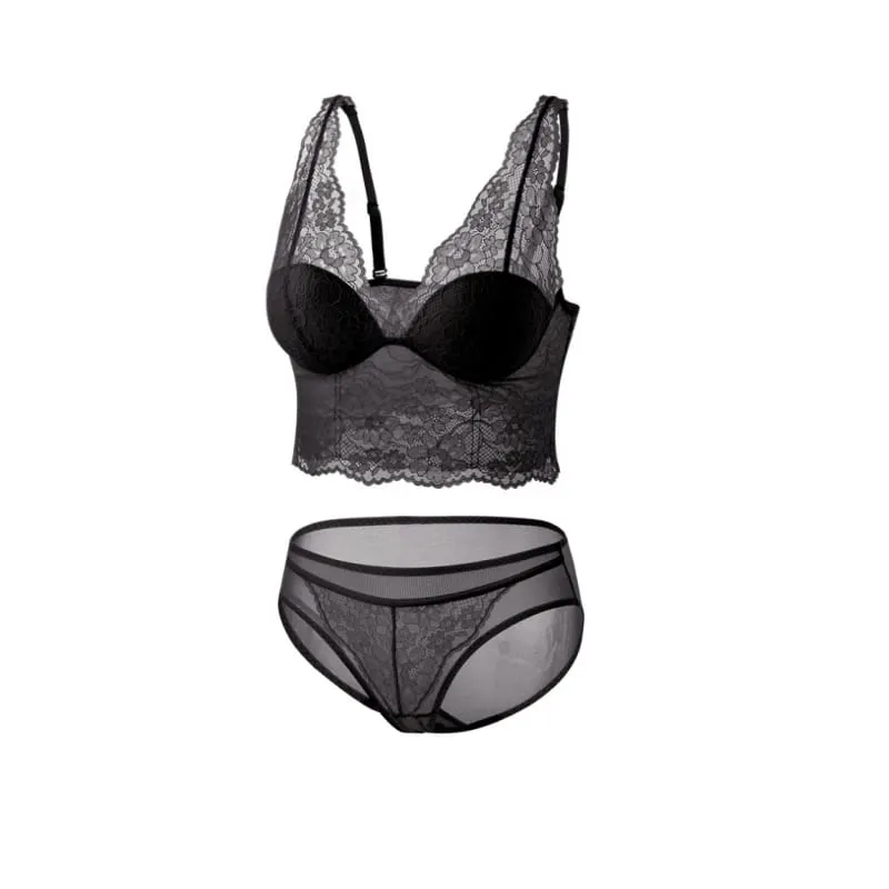 Birdtree Silk Lining Women's Elegant Bra Brief Set Soft Wireless Lace Breathable Bralette 2026 Summer New Underwear A65325JF — image 13