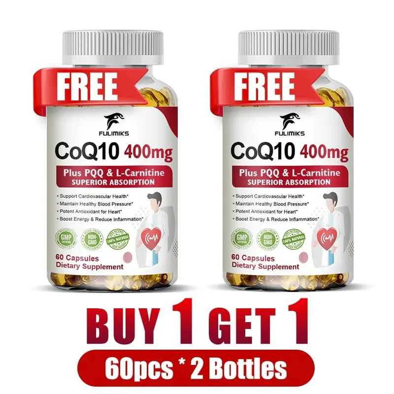 Acquista 2 Ricevi 2 gratis! Capsule di CoQ10 Ubichinolo da 400 mg Assorbimento superiore per la salute del cuore Energia cellulare e difesa antiossidante — image 10