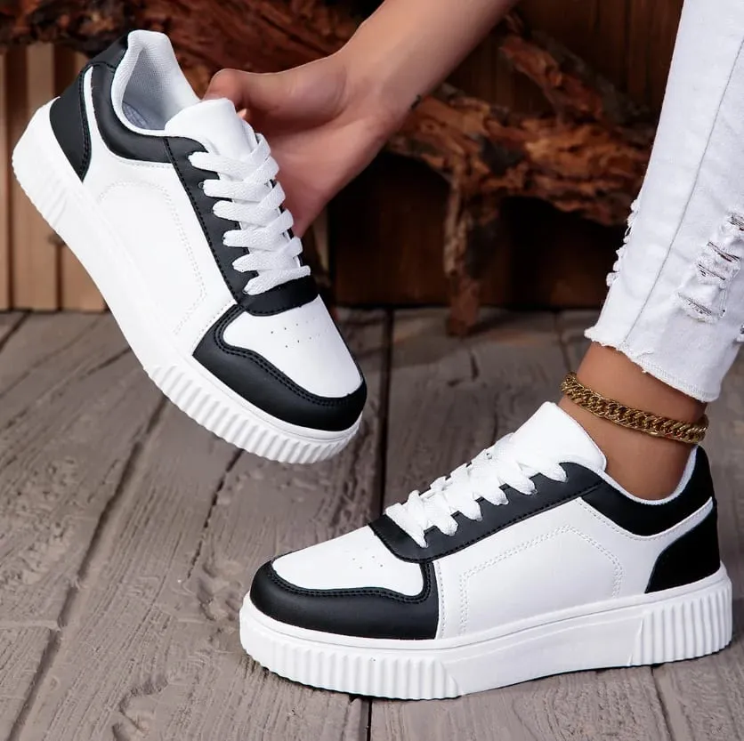 Women Shoes Man Casual Vulcanize Shoe Lace Up Women's Sneakers Non Slip Lightweight Comfortable Unisex Sports Shoes — image 4