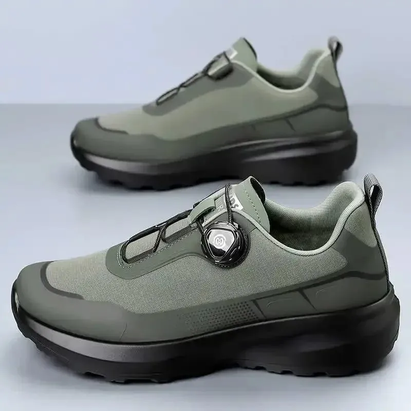 Camping Men's Running Sports Shoes with A Lightweight Comfortable and Versatile Knob Mouth Solid Color Mountaineering Sneakers — image 6