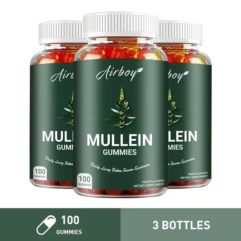 Mullein Gummies - Supports Clear Lungs & Respiratory Health Natural Detoxification Enhanced Immune Function