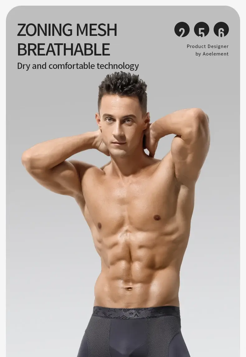 Sous-vêtements de sport étendus, boxer pour hommes, course modale anti-abrasion des jambes, short quadrangle d'entraînement respirant de grande taille