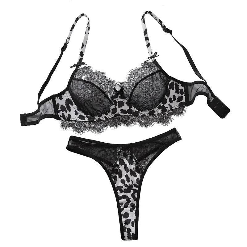 Sexy Lingerie Set Lace Bra and Panty 2-Piece Set for Women