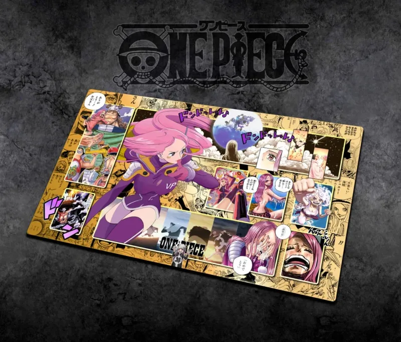 60*35cm Anime One Piece OPCG GAME Card Siri Komik PlayMat Empat Maharaja Baharu Mengajar Shankusu Buggy Luffy Mainan Koleksi Helikopter — image 26