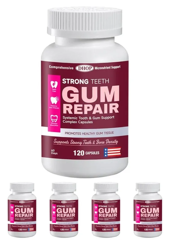 Las cápsulas para dientes fuertes apoyan el esmalte dental y la salud del tejido de las encías con vitamina C, vitamina D3, K2, calcio y zinc, 120 cápsulas — image 11