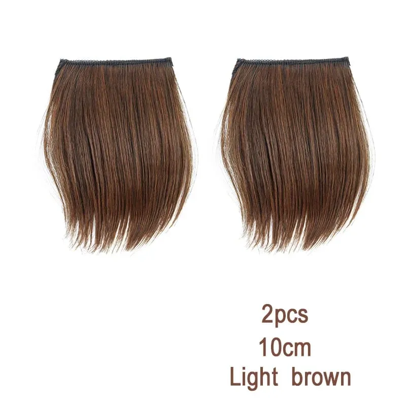 2pcs/Set Synthetic Hair Pads Hair Extensions Invisible Hairpieces for Hair Volume Increase Top Replacement Wig Accessories
