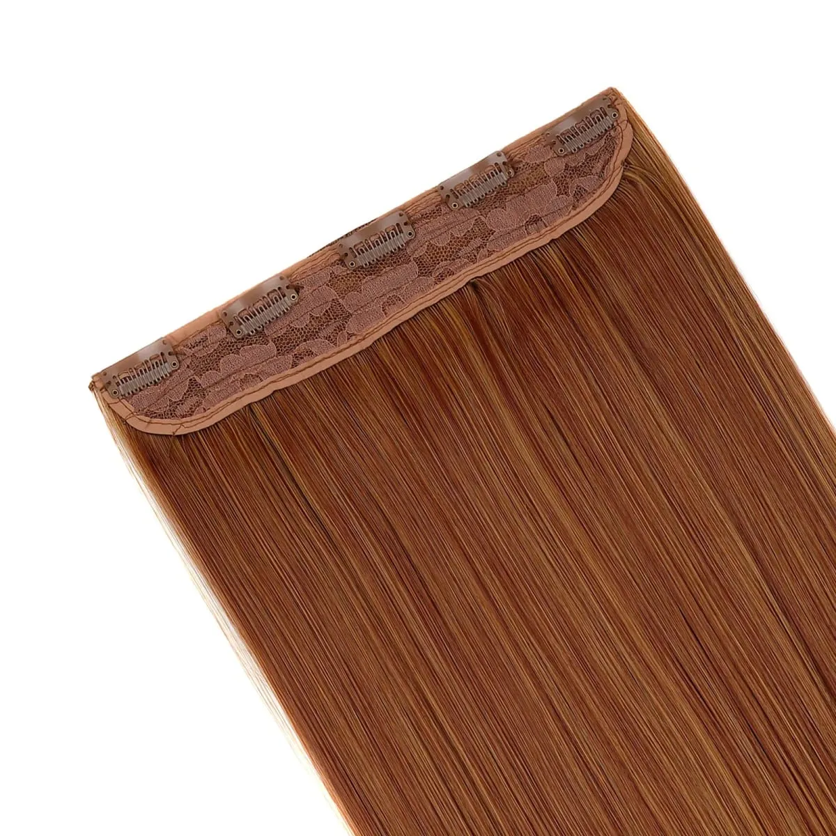 Women Ombre Straight Clip In Hair Extensions 5 Clips One Piece 60cm Heat Resistant Synthetic Hairpiece Multiple Gradient Colors