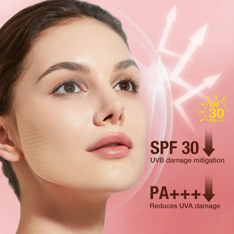 O.TWO.O 3pcs Makeup Set 3 In 1 Lipstick Blush Stick SPF 30PA+ Face Setting Powder na Face Primer Makeup Base Cosmetics Kit — image 4