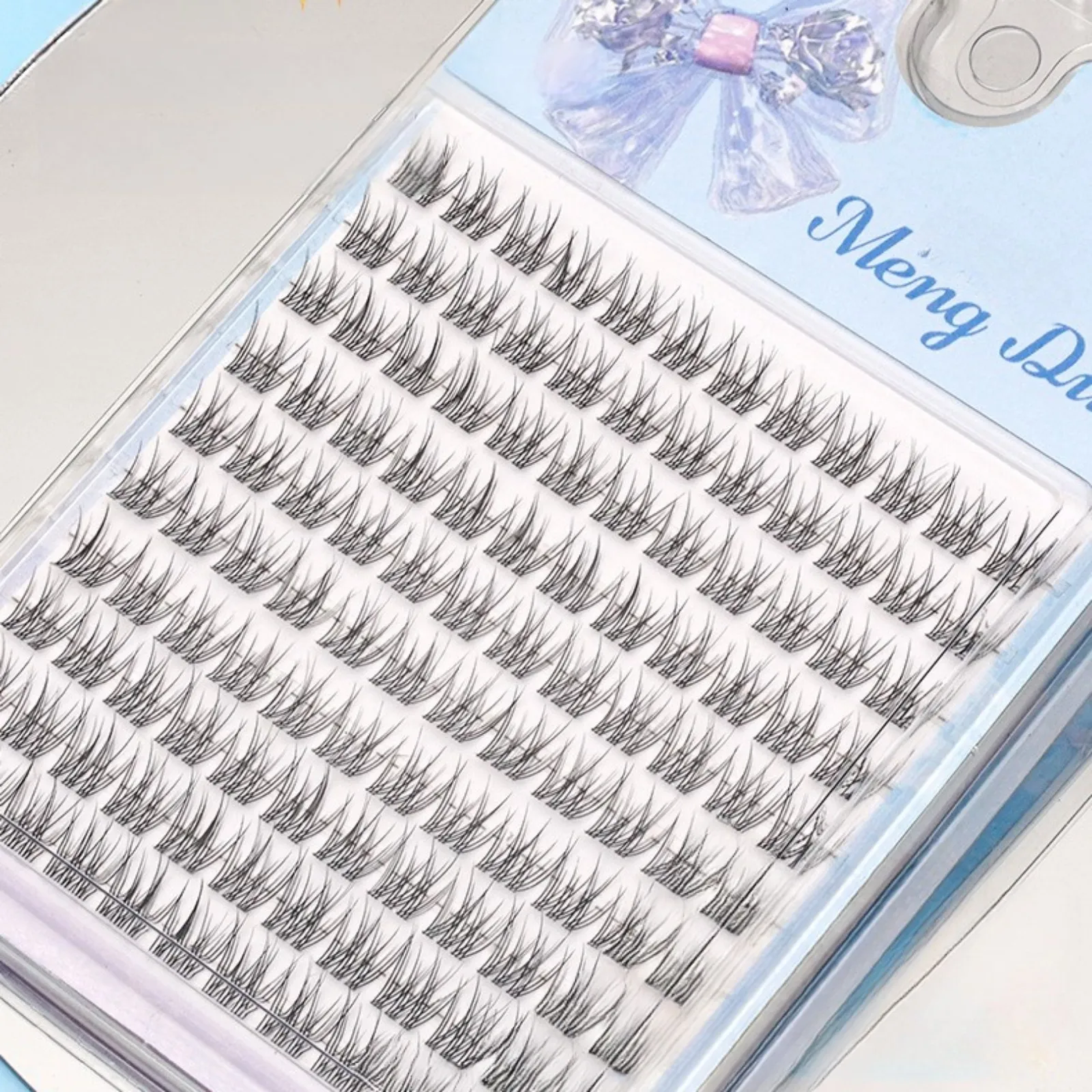 Ultra-Light Natural Long Fish Tail Cluster Lashes Manga Cat Eye Fluffy Extensions Portable Travel Daily Makeup Kit — image 3