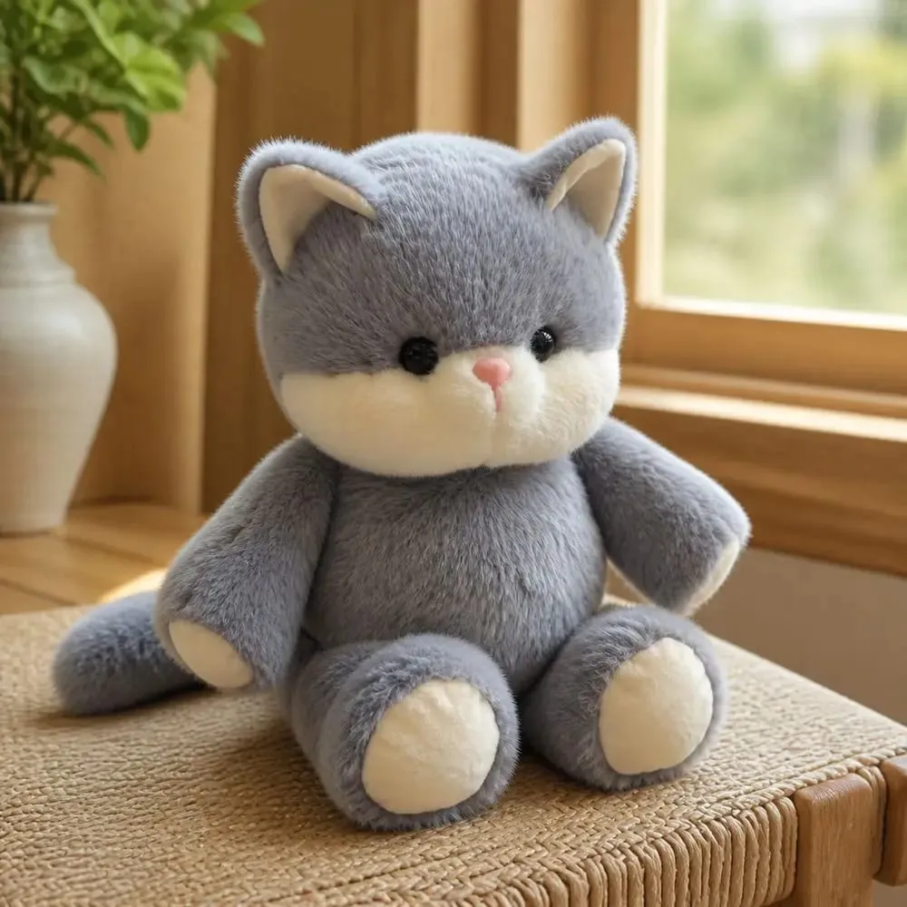 New Design Soft Cat Animal Pillow Emotional Support 17.7inch Cat Pattern Cute Pillow
