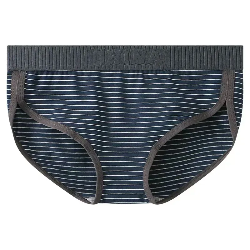 Men's Cotton Low Waist Elastic Sexy Loose Breathable Youth Pant Headband Underwear Summer Cotton Briefs — image 5
