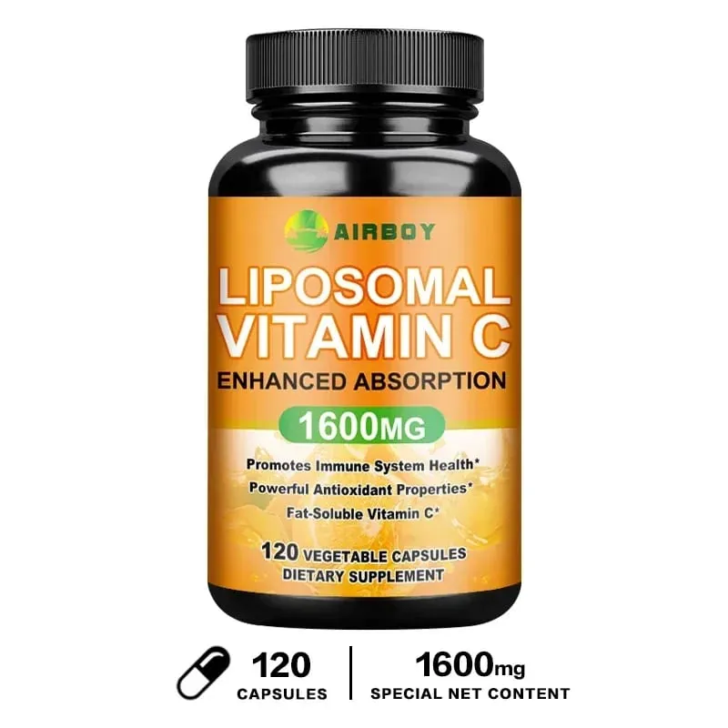 Λιποσωματική βιταμίνη C 1600mg - Προωθεί την παραγωγή κολλαγόνου Ανοσολογική υποστήριξη Ισχυρό αντιοξειδωτικό — image 9