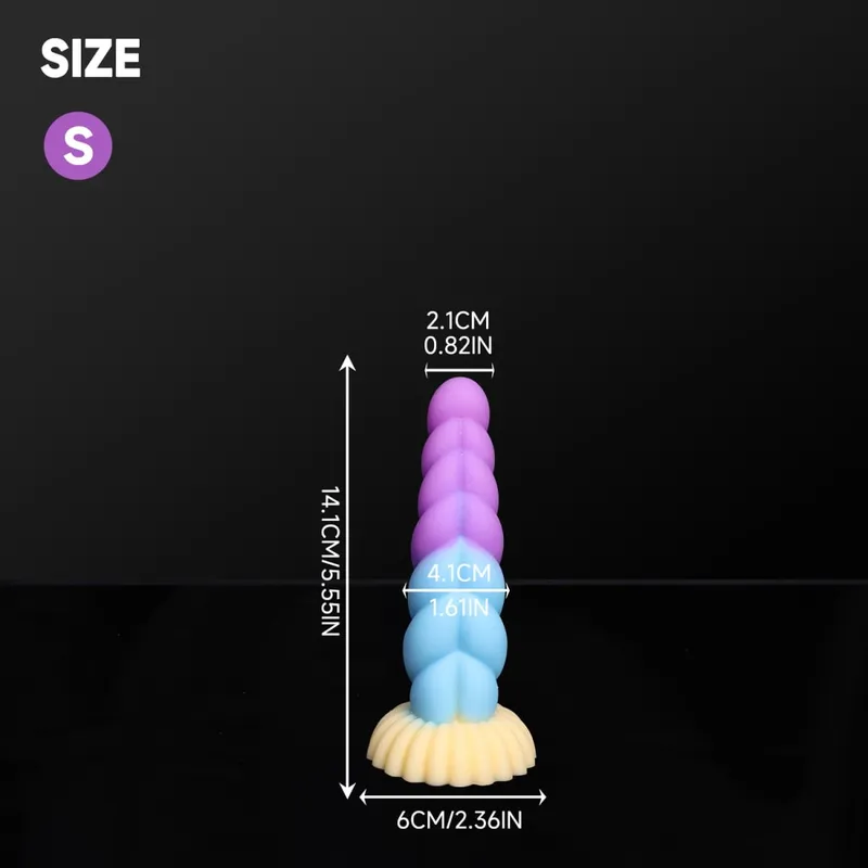 Fantasy Anal Plug Dildos Prostate Clit G-Point Stimualor Vagina Massage Butt Plug Soft Silicone Adult Sex Toys for Women and Men — image 8