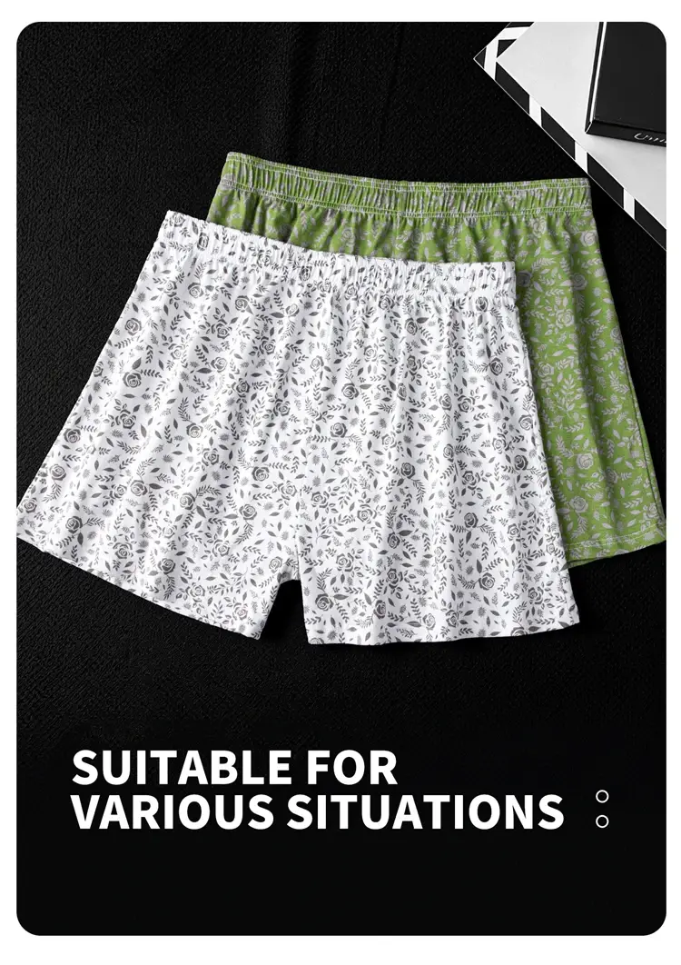 MiiOW 3/4/6 Stücke Baumwolle Atmungsaktive Männer Unterwäsche Boxer Rose Print Mann Unterhose Hautfreundliche Weichheit Herren Höschen Boxer Briefs — image 11