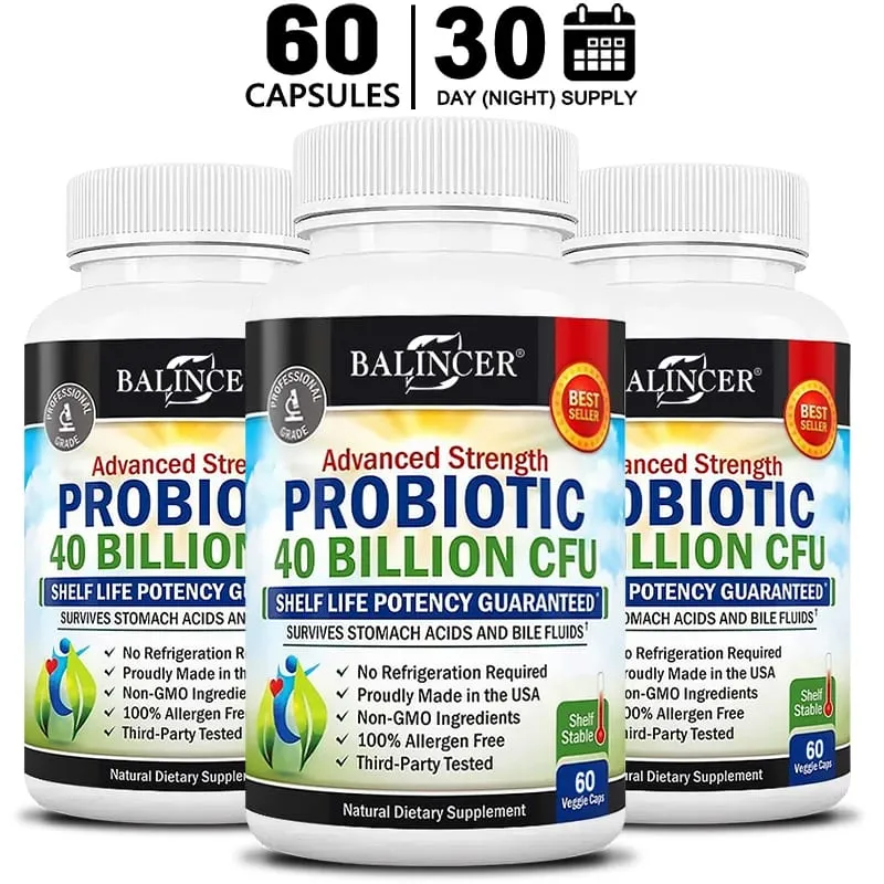 Probiotic Capsules 40 Billion CFU Gut Nutritional Supplement Supports Balanced Intestinal Flora & Digestive Comfort for Adults — image 11