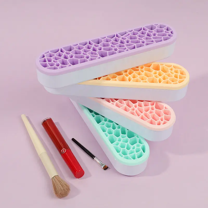 High Quality Storage Box Painting Pen Holders Silicone Storage Box Makeup Brush Holder Organizer Box for Brushes — image 1