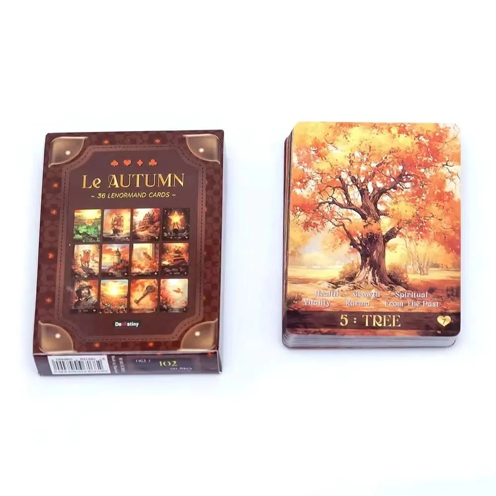 Nový Le Autumn Tarot 36 karet Lenormand Balíček deskové hry Tarotové karty Zábavné Jemné párty potřeby pro rodinnou párty dárek
