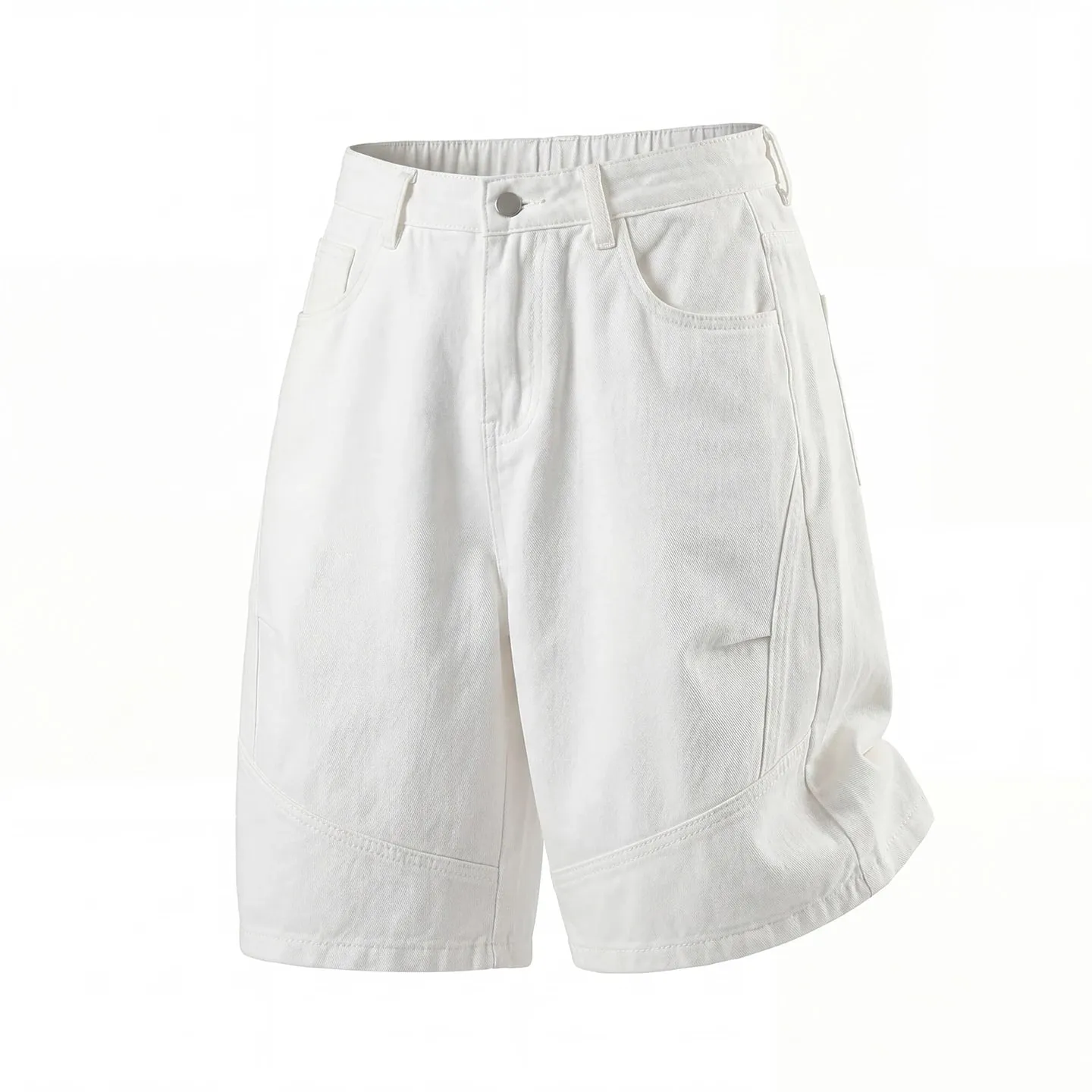 2026 Summer New Brand Men's Straight Loose Denim Shorts Classic Three Dimensional Split Pleated Lyocell Denim Five Quarter Jeans — image 12