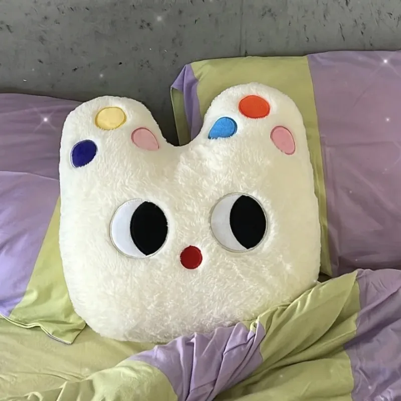 Dekorasi Sofa Bantal Bunga Girly Selebriti Bantal Beruang Kucing Lucu Boneka Hewan Mainan Mewah Kelinci Lingkaran Bunga Pelangi Natal — image 15