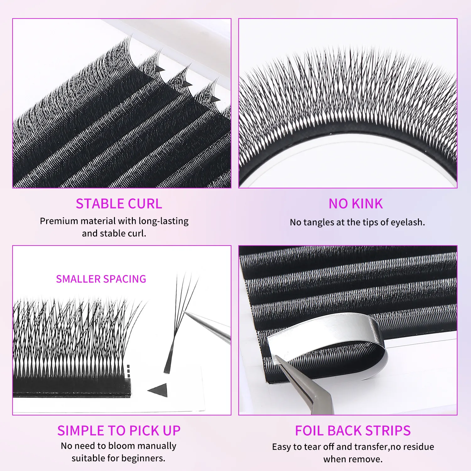 Narrow 2D Y 3D 4D 5D Eyelash Extension V-Shaped Volume Fans W Shape Eyelashes BASF Natural Dense Faux Mink Lashes — image 5