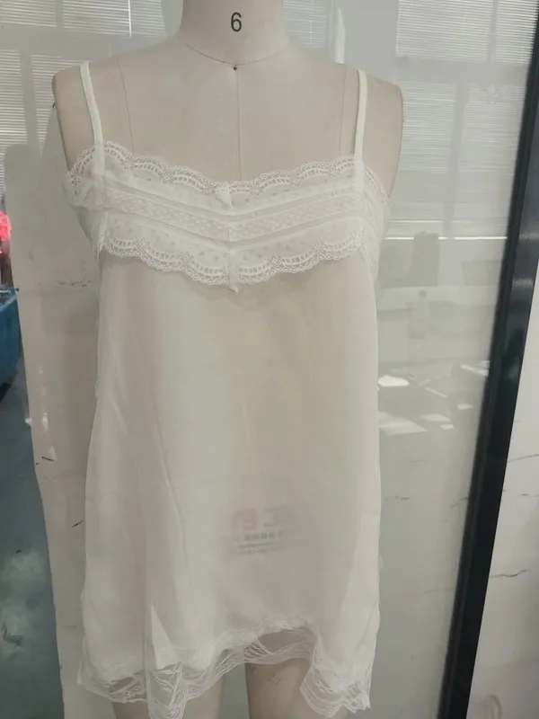 Sexy Yellow Satin Lace Patchwork Dress Spaghetti Strap Sleeveless V Neck Bias Cut Female Dresses 2026 Summer Evening Party Robe — image 10