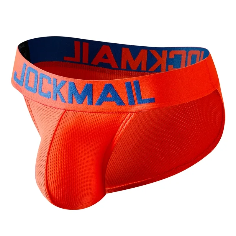 Jockmail Mans Underwear Gay Brief Nylon Mesh Sexy Low Waist Ropa Interior Hombre Letter Embroidery Sissy Panties Male Lingerie — image 5