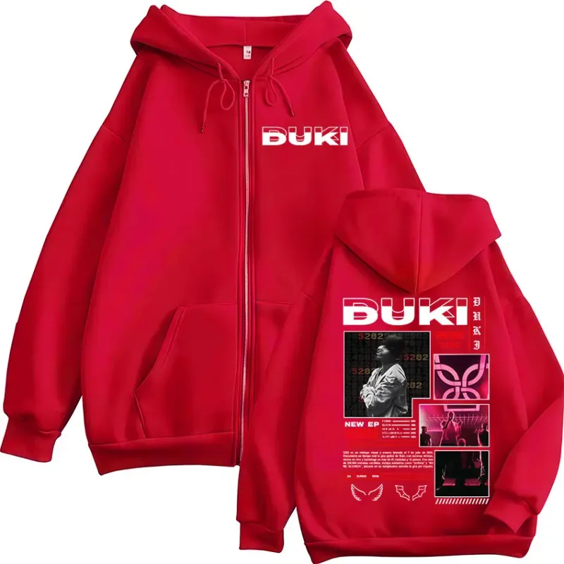 Rapper Duki 5202 MIXTAPE Album Zipper Hoodies Men's Women Clothing Fashion Zip Up Sweatshirts Fleece Casual Oversized Pullovers — image 3