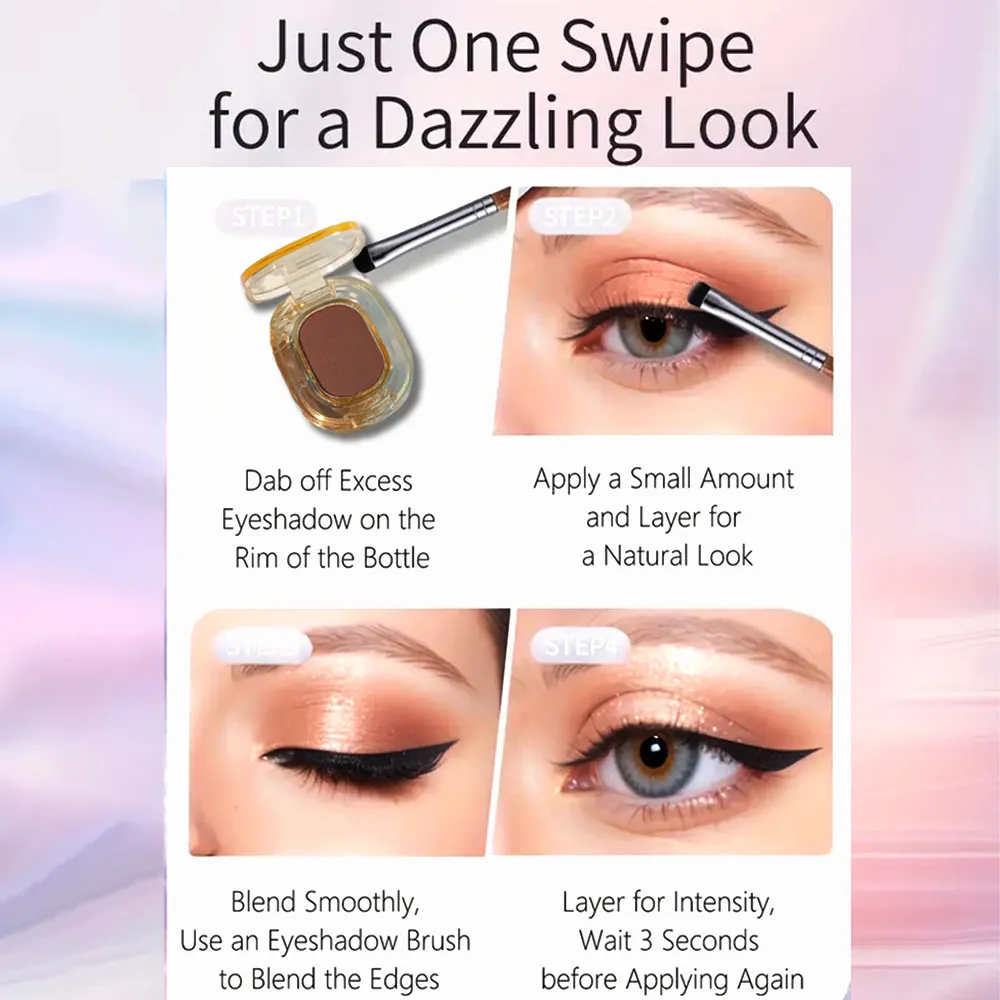 Matte Single Eyeshadow — Brown for Eye Brightening & Face Conceal Long-Lasting Waterproof Easy Blend Multi-Look Xmas & Winter — image 4