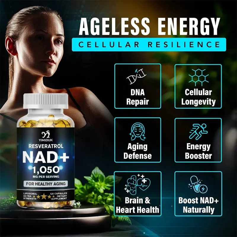 Suplement NAD 1500 mg - Liposomalny suplement NAD + z resweratrolem Wytrzymałość i zdrowe starzenie się - Kapsułki wzmacniające — image 4