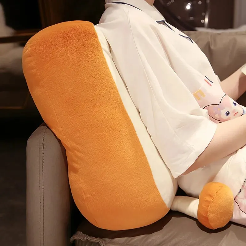 Sød mad Plys pyntepude Fyldt Toast Hamburger Pude Smilende Ansigt Glad Plys Sofa Hjem Indretning Gave
