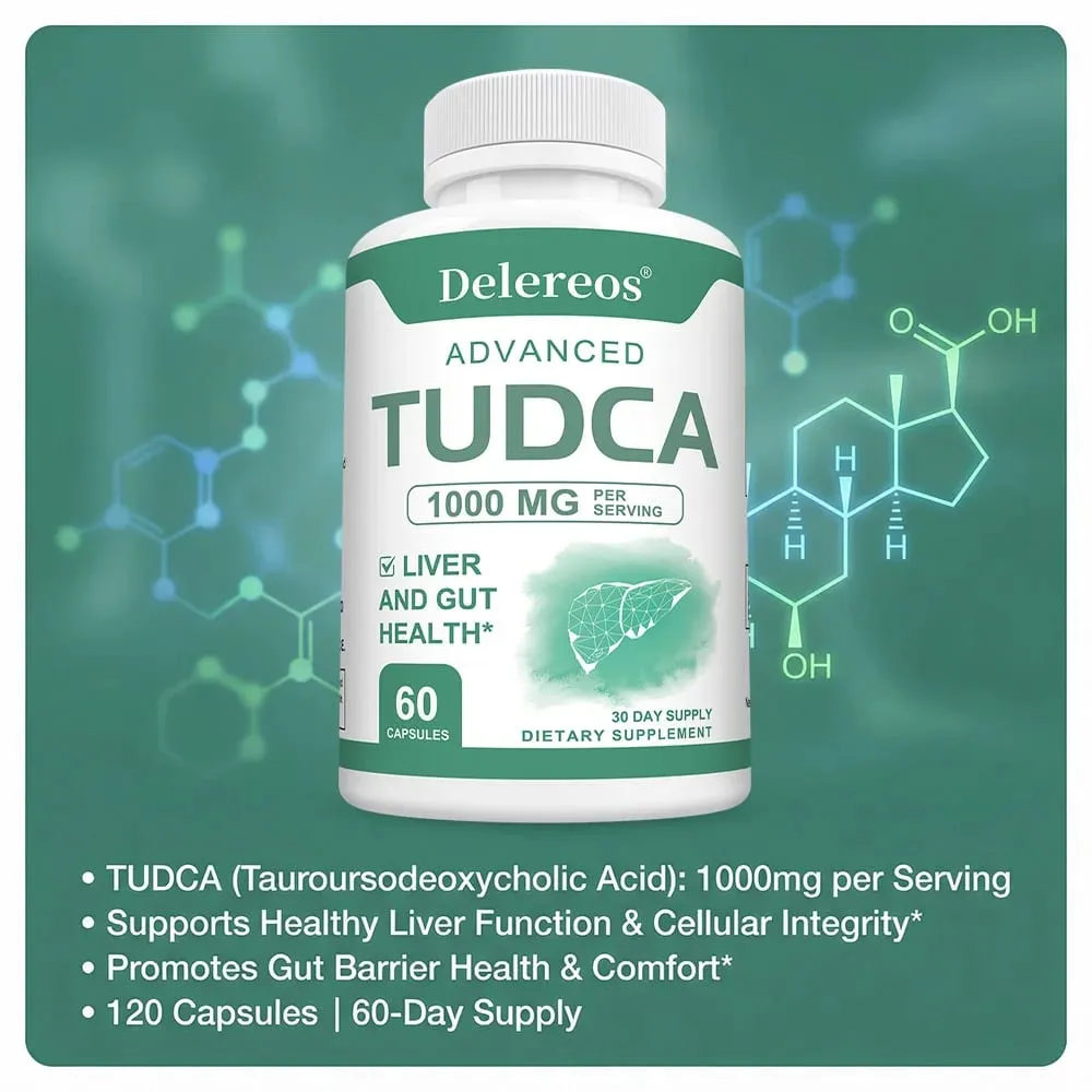 Premium TUDCA Liver Capsules 1000mg Liver Detox Cleansing & Repair Gallbladder & Kidney Support Non‑GMO Vegetarian — image 4