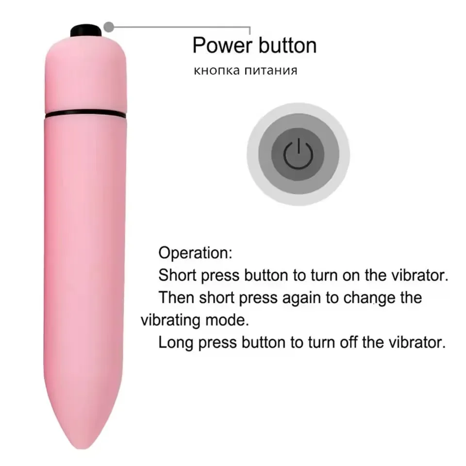 Strong Shock Mini Bullet Vibrator for Women Vibrating G-Spot Vagina Stimulator Thrusting Clitoral Dildo Sex Toys for Couple — image 3